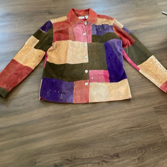 CHICO’S Leather Women Jacket Size L - Picture 1 of 2